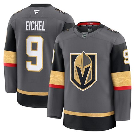 Men's Vegas Golden Knights #9 Jack Eichel Gray Alternate Premium Jersey