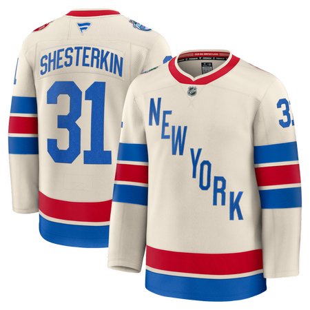 Youth New York Rangers #31 Igor Shesterkin Beige 2026 NHL Winter Classic Jersey