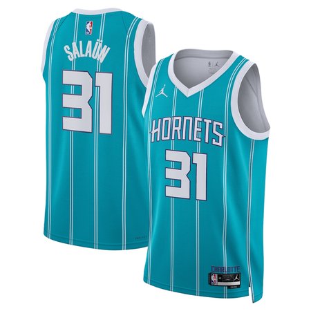 Women's Charlotte Hornets #31 Tidjane Salaun Teal Icon Edition Swingman Jersey