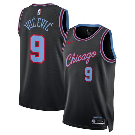 Women's Chicago Bulls #9 Nikola Vucevic Black 2025/26 City Edition Swingman Jersey