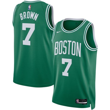 Men's Boston Celtics #7 Jaylen Brown Kelly Green Swingman Icon Edition Jersey