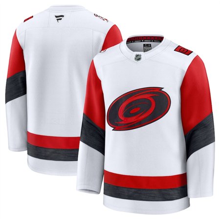 Men's Carolina Hurricanes Blank White 2025 Away Stitched Hockey Premium Jersey