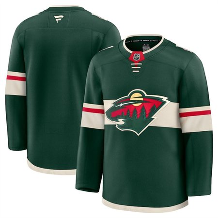 Men's Minnesota Wild Blank Green 2024-25 Home Stitched Hockey Premium Jersey
