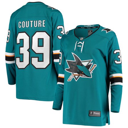 Women's San Jose Sharks #39 Logan Couture Teal Home Player Jersey