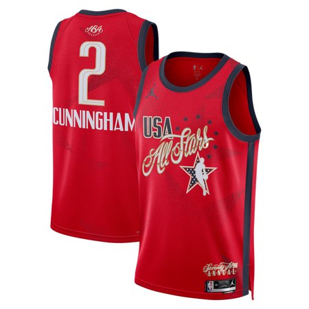 Men's 2026 NBA All-Star #2 Cade Cunningham Red Game Swingman Jersey