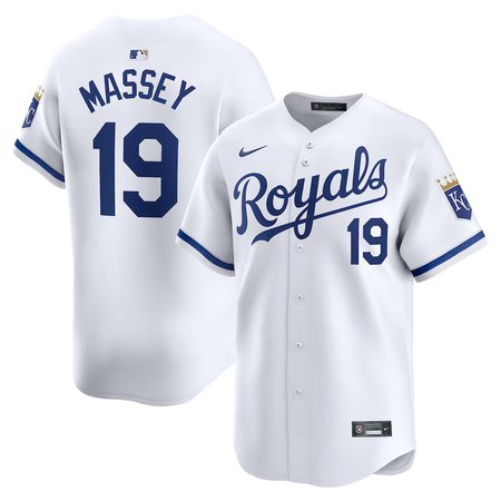 Men's Kansas City Royals #19 Michael Massey Nike White Home Limited Player Jersey
