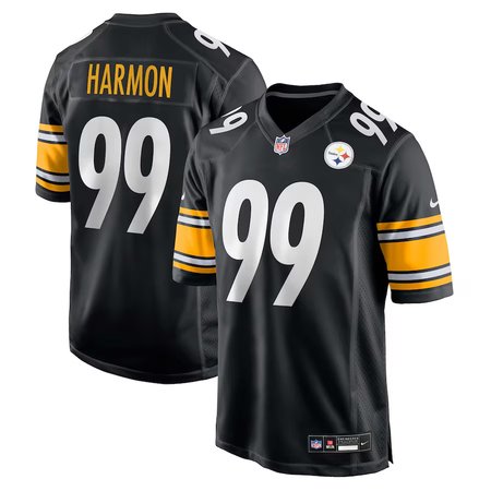 Men's Pittsburgh Steelers #99 Derrick Harmon Nike Black 2025 NFL Draft First Round Pick Game Jersey