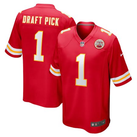 Men's Kansas City Chiefs #1 Nike Red 2025 NFL Draft First Round Pick No. 31 Game Jersey