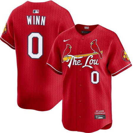 Men's St. Louis Cardinals #0 Masyn Winn Red Home Limited Jersey