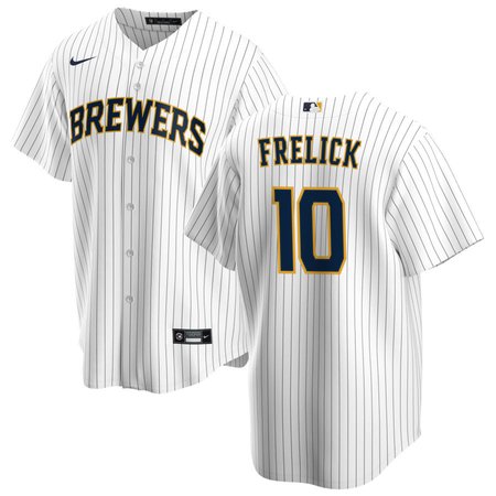 Men's Milwaukee Brewers #10 Sal Frelick Nike White Alternate Limited Jersey