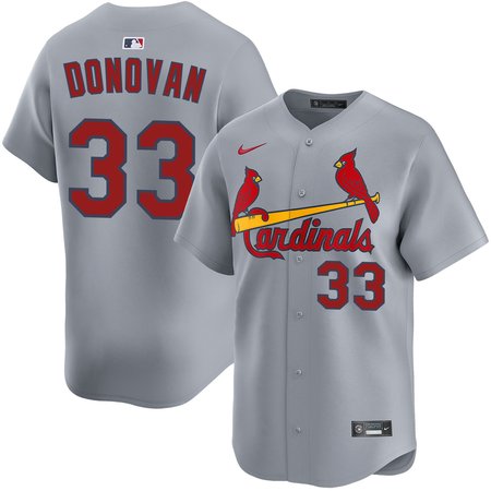 Men's St. Louis Cardinals #33 Brendan Donovan Gray Home Limited Jersey