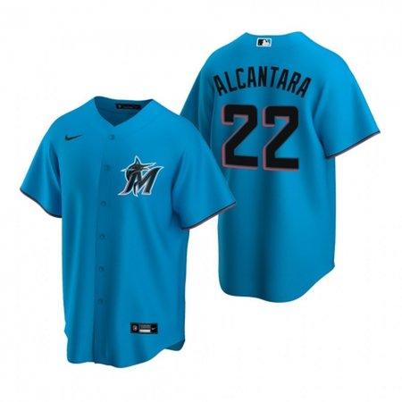 Men's Miami Marlins #22 Sandy Alcantara Nike Blue Home Limited Player Jersey