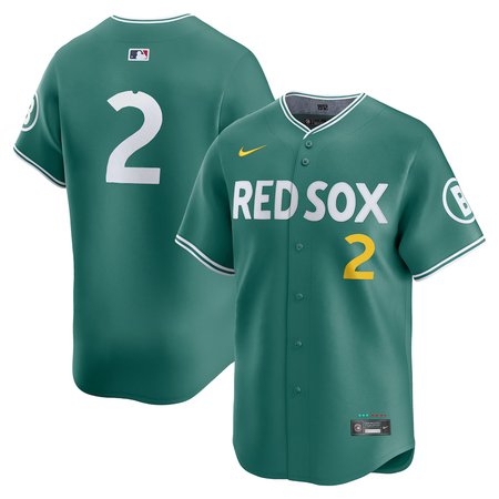 Men's Boston Red Sox #2 Alex Bregman Nike Green 2025 City Connect Limited Player Jersey