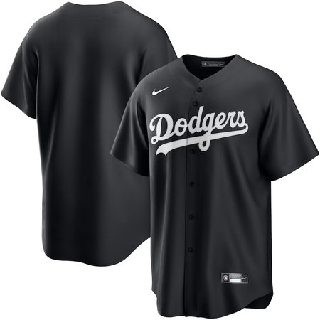 Men's Los Angeles Dodgers Nike Black Lights Out Replica Jersey