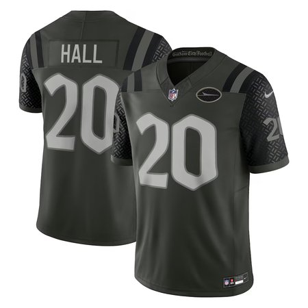 Men's New York Jets #20 Breece Hall Black Rivalries Collection F.U.S.E. Vapor Limited Stitched Jersey