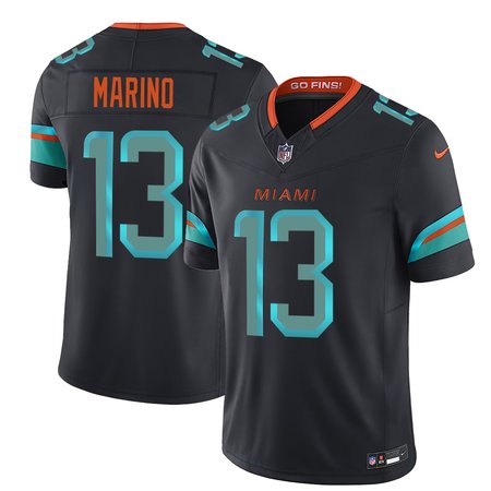 Men's Miami Dolphins #13 Dan Marino Black Rivalries Collection F.U.S.E. Vapor Limited Stitched Jersey