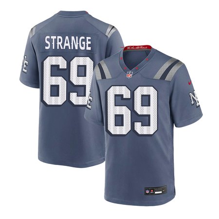 Men's New England Patriots #69 Cole Strange Blue Rivalries Collection Game Jersey