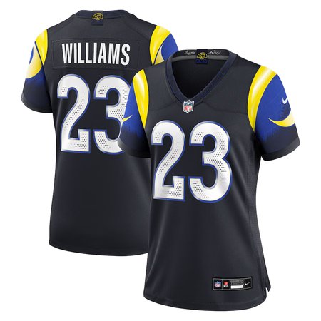 Women's Los Angeles Rams #23 Kyren Williams Black Rivalries Collection Game Jersey