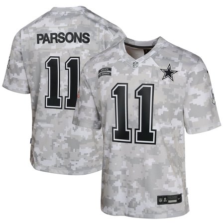 Youth Dallas Cowboys Micah Parsons Nike Arctic Camo 2024 Salute to Service Game Jersey