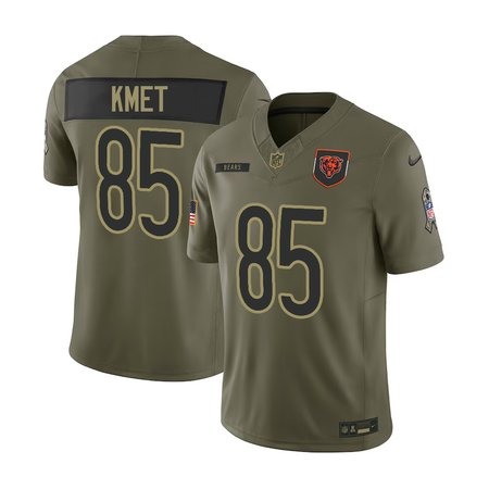 Men's Chicago Bears #85 Cole Kmet Nike Olive 2025 Salute to Service Retired Limited Jersey