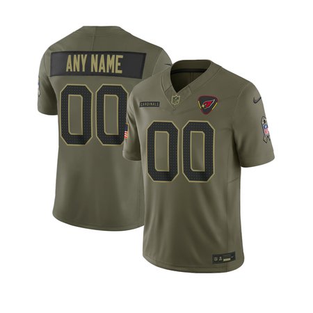 Men's Arizona Cardinals Custom Nike Olive 2025 Salute to Service Retired Limited Jersey