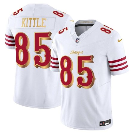 Men's San Francisco 49ers #85 George Kittle White Rivalries Collection F.U.S.E. Vapor Limited Stitched Jersey