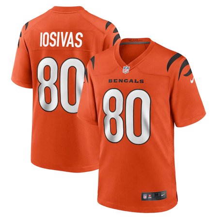 Youth Cincinnati Bengals #80 Andrei Iosivas Nike Orange Team Game Jersey