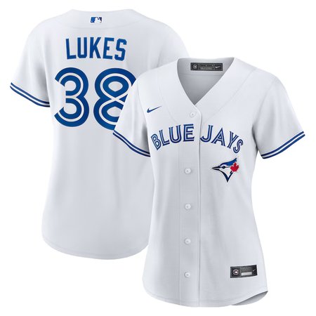 Women's Toronto Blue Jays #38 Nathan Lukes Nike White Home Replica Jersey