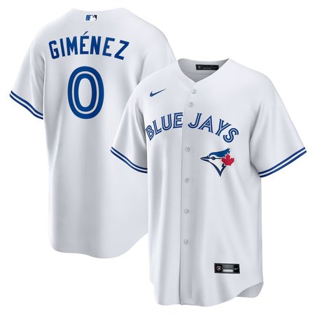 Men's Toronto Blue Jays #0 Andres Gimenez Nike White Home Replica Jersey