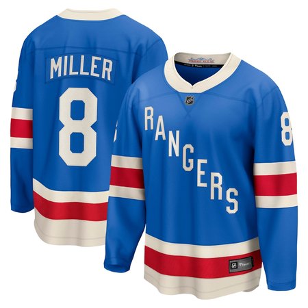 Men's New York Rangers #8 J.T. Miller Blue Centennial Breakaway Jersey