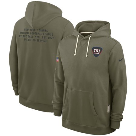 Men's New York Giants Olive 2025 Salute to Service Pullover Hoodie