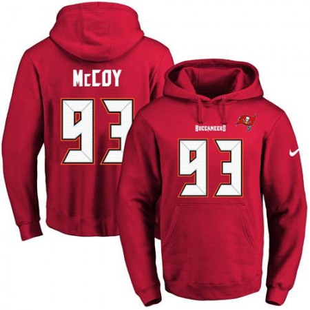 Buccaneers #93 Gerald McCoy Red Name & Number Pullover NFL Hoodie