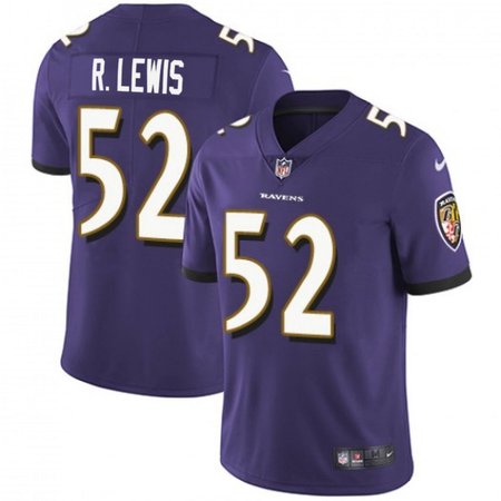 Men's Baltimore Ravens #52 Ray Lewis Purple Vapor Untouchable Limited NFL Jersey