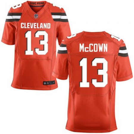 Browns #13 Josh McCown Orange Alternate Men's Stitched NFL New Elite Jersey