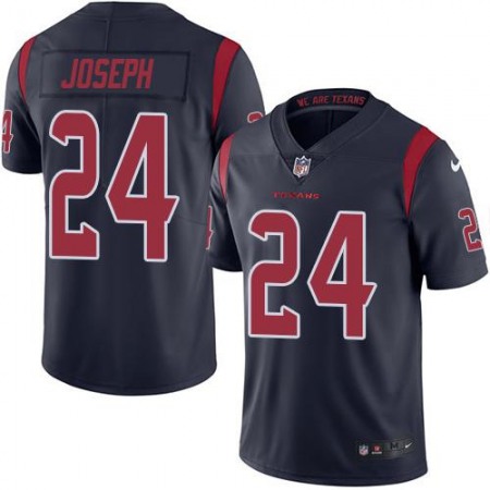 Texans #24 Johnathan Joseph Navy Blue Men's Stitched NFL Limited Rush Jersey