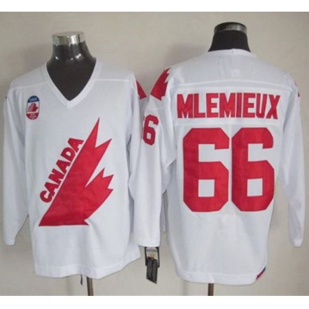 Olympic 1991 CA. #66 Mario Lemieux White CCM Throwback Stitched NHL Jersey