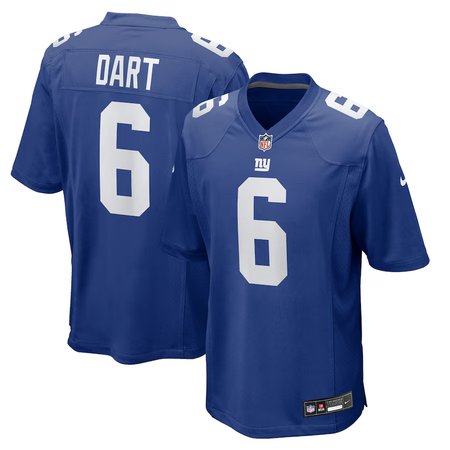 Men's New York Giants #6 Jaxson Dart Nike Royal 2025 NFL Draft First Round Pick Game Jersey